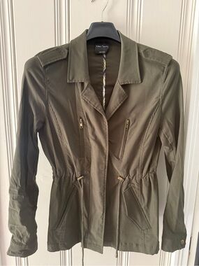Eden Society Olive Green Utility Jacket Medium Military Safari Drawstring Waist